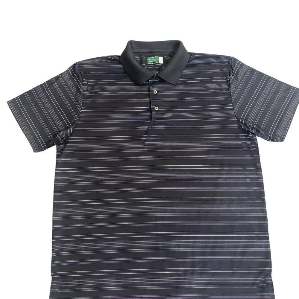 Hogan XL Performance Polo / Golf shirt striped multi colored